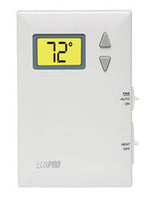 PSD010BF-010 | 24v/Millivolt Battery Powered Digital Heat Only Vertical Mount Thermostat With Large Display & Fan Switch 45-90F Replaces PSD158 PSD010BF | LUXPRO THERMOSTATS