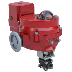 Bray BV05-CS3-12/70-24-0081H-BBU 1/2" | 3 piece design threaded ball valve | CS | CV 14.72 | Normally Open | 24 VAC/30VDC | Two position | 800 lb-in | NEMA 4 | Heater | & Battery Backup unit | Blackhawk Supply