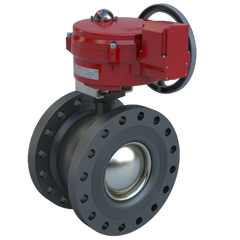 Bray BVMS8-C150-1350/70-24-0501H-BBU 8" | Flanged segmented ball valve | CS | CV 1350 | Normally Open | 24 VAC/30VDC | Two position | 5000 lb-in | NEMA 4 | Heater | & Battery Backup unit | Blackhawk Supply