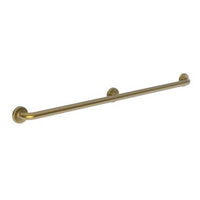 990-3942/10 | Grab Bar East Linear 42 Inch 3 Post Round Plate Satin Bronze PVD ADA Wall Mount Brass | Newport Brass