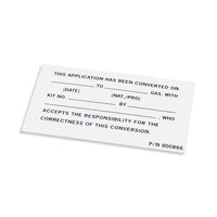900866 | Decal 4.6 x 4 x 2 Inch Gas Conversion | Raypak