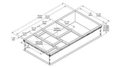 Lennox 11F51 Lennox C1CURB71A-1, Hybrid Roof Curb, Downflow Double Duct Opening, 41-1/2 x 79-3/4 Inch x 14 Inch Height | Blackhawk Supply