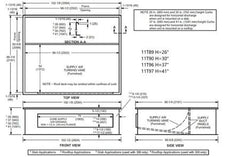 Lennox 11T90 Lennox C1CURB15C-1, Standard Roof Curb, Horizontal Slab Applications, 86-1/4 x 102-1/8 Inch x 30 Inch Height | Blackhawk Supply