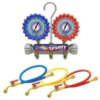 A2LSM5BV | Gauge Manifold Set A2L NPF 2 Valve Aluminum/Brass for R410A/R448A/R454/R32 5 Feet | Uniweld