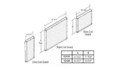 Lennox 12X19 Lennox Z1GARD52A-1, 3-Piece Coil Hail Guard, (W x H): 37.317 x 31.352" & 14.317 x 31.352" & 25.192 x 21.804" | Blackhawk Supply
