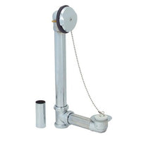 202-1 | Waste and Overflow Assembly Connected Polished Chrome 1-3/8 Inch 22 Gauge Brass for Leg Tubs | Dearborn Plastic