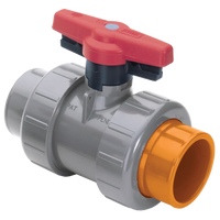 1822-012C | 1-1/4 CPVC TRUE UNION 2000 INDUSTRIAL BALL VALVE SOCKET EPDM | (PG:602) Spears