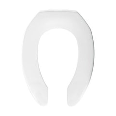 Church Seats 295CT-000 Toilet Seat Elongated Open Front Less Cover Plastic White for Commercial Toilet Check Hinge  | Blackhawk Supply