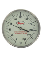 GBTA5256D | Glow-in-the-dark bimetal thermometer | range 50 to 300°F (10 to 149°C) | 2-1/2
