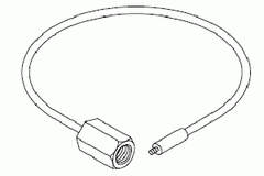 Schneider Electric 20-706 Gauge tap adaptor for T15 or T16 only. One end accepts 1/8 in. MPT gauge, other end screws into thermostat body. | Blackhawk Supply