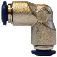 20154N | 1/2 PUSH-IN UNION ELBOW N-PLTD, Brass Fittings, Nickel Plated Push In Fittings, Union Elbow | Midland Metal Mfg.