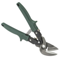 M2007 | Offset Snip Right Angles/Straight Lines/5 Inch Diameter Circles 10 Inch x 1-1/4 Inch Grip Green | Malco Tools