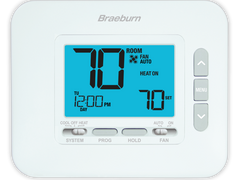 Braeburn 2030 Universal 7, 5-2 Day or Non-Programmable, 1H / 1C W 4.4 Sq In Display Pack of 6 | Blackhawk Supply