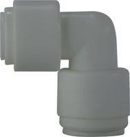 20733P | 3/8 X 3/16 PLSTC P-IN RED ELBOW, Plastic Fittings, Plastic Push In, Reducing Elbow | Midland Metal Mfg.