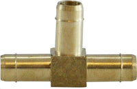 21153 | 3/8 X 3/8 X 1/4 SB TEE UNION, Brass Fittings, Single and Double Barb, Union Tee | Midland Metal Mfg.