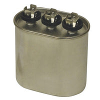 12066 | Run Capacitor 120 Dual Section Oval 25/5 Microfarad 370 Volt Aluminum Case | Mars Controls