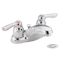 8917 | Lavatory Faucet M-Bition Centerset 4 Inch Spread 2 Lever ADA WaterSense Chrome 1.2 Gallons per Minute | Moen
