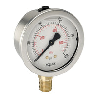 25-901-100-psi/kPa-GY40 | Pressure Gauge | NOSHOK