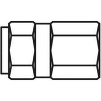 S220-50 | Adapter 3/8 x 1/4 Inch Flare x Female for Flexible Oil Lines | Westwood Products