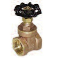 267114 | Gate Valve Brass 1-1/4 Inch Threaded 200PSI for WOG | Red White Valve