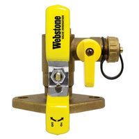 50413 | Ball Valve Isolator with Drain/Adjustable Packing Gland/Nuts/Bolts 3/4 Inch Sweat x Flange Brass Full Port 600 WOG Lever PTFE for Residential; Commercial; Industrial Use with Water or Glycol Mixture | Webstone