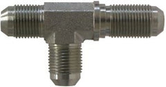 Midland Metal Mfg. 27044 BULKHD RUN TEE 7/16-20 X 7/16-20, Hydraulic, Bulkhead Fittings Steel 37 Degree JIC Flare, JIC Bulkhead Run Tee | Blackhawk Supply
