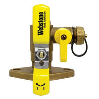 40414 | Ball Valve Isolator Uni-Flange with Drain 1 Inch Iron Pipe Size Brass Full Port 600 WOG PTFE with Bonus Wing Style T-Handle Nuts and Bolts for Residential Commercial or Industrial Use with Water or Gl | Webstone