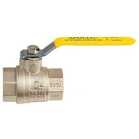 94A10801 | Ball Valve 94A-100 Brass 2 Inch NPT 2-Piece Full Port | Apollo Products