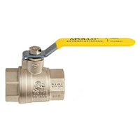 94A20701 | Ball Valve 94A 2-Piece 1-1/2 Inch Solder Brass Full Port 600PSI CWP Lever PTFE 0-400 Degrees Fahrenheit | Apollo Products