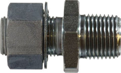 Midland Metal Mfg. 28310 1/2MIPX1/4FIPX2.53LNG STEEL BH C, Brass Fittings, Bulkhead/Anchor/Frame Couplings, Bulkhead Fitting FIP x FIP | Blackhawk Supply