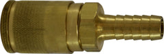 Midland Metal Mfg. 28530 3/8HOSE ID PARKER TRU BRASS CPLR, Pneumatics, Quick Disconnect, Hose ID Coupler (Parker Interchange 1/4) | Blackhawk Supply