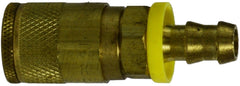 Midland Metal Mfg. 28532 3/8P-ON HB PARKER TRU BRASS CPLR, Pneumatics, Quick Disconnect, Hose ID Coupler (Parker Interchange 1/4) | Blackhawk Supply