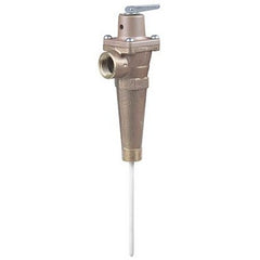 Watts 40XL-8-34 Relief Valve Temperature and Pressure 3/4 x 8 Inch MNPT x FNPT Bronze 150PSI 210 Degrees Fahreinheit | Blackhawk Supply