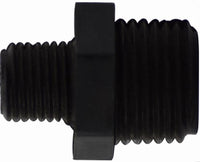 28628B | 3/4 X 3/8 BLK POLY RED HEX NIPL | Midland Metal Mfg.