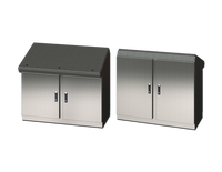 SCE-464919DCCSS | NEMA 3R, 12, 4, 4X | S.S. Console W/Center Channel, DA Two Door, 46H x 49W x 19D | Saginaw