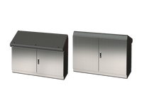SCE-464919DCSS6 | NEMA 3R, 12 | S.S. Console, Dual Access Overlapping Two Door, 46H x 49W x 19D | Saginaw