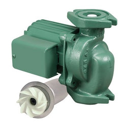 TACO 0010-F3-1 IFC Circulator Pump 00 Inline Cartridge Cast Iron Flange Integral Flow Check 1 Stage 1/8 Horsepower Stainless Steel | Blackhawk Supply