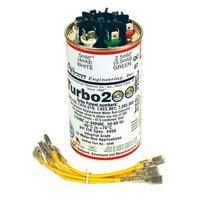 12200 | Run Capacitor Turbo 200 Universal Round Can 2.5-67.5 Microfarad 370/440 Volt Aluminum with Terne Plate Steel Cover | Mars Controls