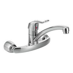 Moen 8713 Kitchen Faucet M-Dura Wall Mount 8 Inch Spread 1 Lever ADA Chrome 1.5 Gallons per Minute | Blackhawk Supply