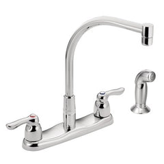 Moen 8792 Kitchen Faucet M-Bition 8 Inch Spread 2 Lever ADA Chrome Side Spray 1.5 Gallons per Minute | Blackhawk Supply