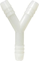 33301W | 3/8 WHITE NYLON HOSE BARB Y | Midland Metal Mfg.