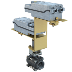 Bray BV125-CS3-52C/DMS24-180-A-D 1.25" | 3 piece design threaded ball valve | CS | CV 17.28 | Normally Closed | Damper & Valve actuator | 24 Vac/Dc | 177 lb-in | modulating | Spring Return | SW | Dual | Blackhawk Supply