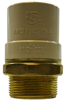 35418LF | LF 2 CPVC X 2 BRASS MIP ADPT | Midland Metal Mfg.