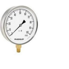 Ashcroft EA14H Pressure Gauge Weksler -30 to 0inWC 4-1/2" Diameter 1/4" NPT Bottom Bourdon Tube Stem Mount | Blackhawk Supply