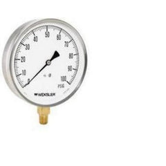 Ashcroft EA14E Pressure Gauge Weksler 200PSI 4-1/2" Diameter 1/4" NPT Bottom Bourdon Tube Stem Mount | Blackhawk Supply