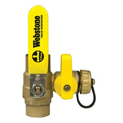 Webstone 50615 Ball Valve Pro-Pal Brass 1-1/4 Inch Sweat with Drain/Adjustable Packing Gland/Nuts/Bolts Lever PTFE Full Port | Blackhawk Supply