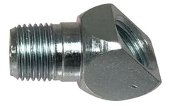 Midland Metal Mfg. 36362 Elbow 1/8-27PTF x 1/8-27NPTF 45DEG CS ZC, Brass Fittings, Steel Grease Fittings, Fittings for Grease Fittings--Straight adapters | Blackhawk Supply