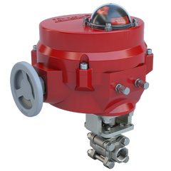 Bray BV05-SS3-32/70-24-0081SV 1/2" | 3 piece design threaded ball valve | SS | CV 12.6 | Normally Open | 24 VAC/DC | modulating | 800 lb-in | NEMA 4 | Blackhawk Supply