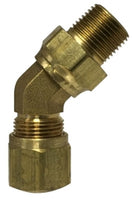 38154S | 1/2 X 3/8 NAB X MIP SWIVEL 45 ELBOW | Midland Metal Mfg.