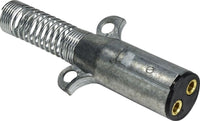 39768 | 2 POLE DBL GRIP METAL PLUG W/SPRG GUARD., TRUCK AND TRAILER, ELECTRICAL PRODUCTS, PLUG DUAL | Midland Metal Mfg.